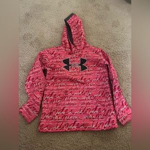 Under armour youth medium pink sweatshirt. Only worn a couple of times.